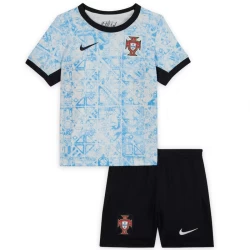 Kinderen Portugal Voetbalshirt EK 2024 Uittenue (+ Korte Broeke)